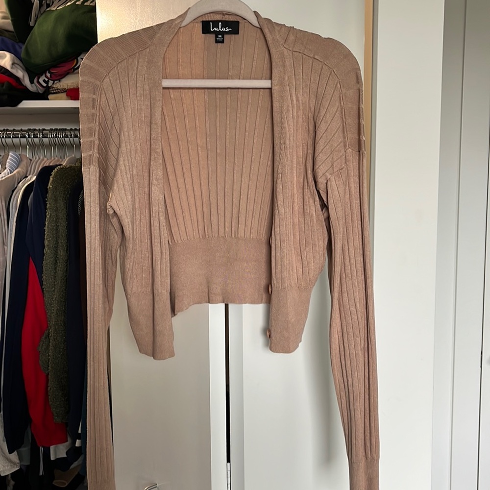 Tan cardigan